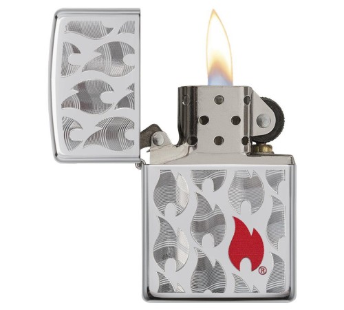 Зажигалка ZIPPO Classic с покрытием High Polish Chrome, латунь/сталь, серебристая, 38x13x57 мм