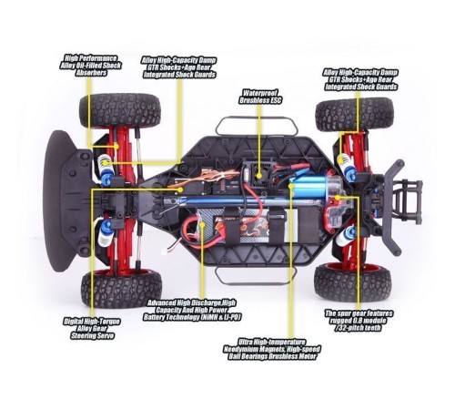 Радиоуправляемая шоссейка Remo Hobby Rally Master Brushless (красная) 4WD 2.4G 1/8 RTR