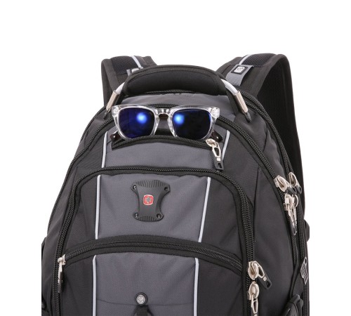 Рюкзак SWISSGEAR, 15”,чёрный/серый, полиэстер 900D/420D/М2 добби, 34x23x48 см, 38 л