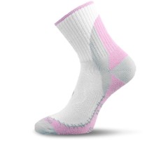 Носки Lasting ILA381, cotton+polypropylene, бело-серо- розовый, размер L, ILA381L