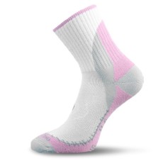 Носки Lasting ILA381, cotton+polypropylene, cotton+polypropylene, бело-серо- розовый, размер S, ILA381S
