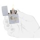 Зажигалка ZIPPO Classic с покрытием Satin Chrome™, латунь/сталь, серебристая, матовая, 38x13x57 мм