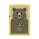 Зажигалка ZIPPO Медведь c с покрытием Lemon™, латунь/сталь, жёлтая, матовая, 38x13x57 мм