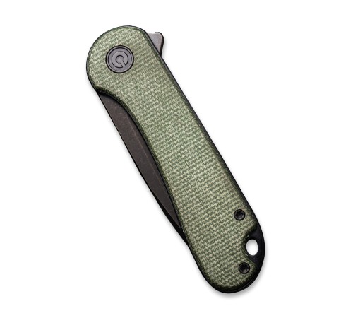 Складной нож CIVIVI Elementum D2 Steel Black Stonewashed Handle Green Micarta