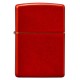 Зажигалка ZIPPO Classic с покрытием Metallic Red, латунь/сталь, красная, матовая, 38x13x57 мм