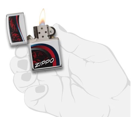 Зажигалка ZIPPO Classic с покрытием High Polish Chrome, латунь/сталь, серебристая, 38x13x57 мм