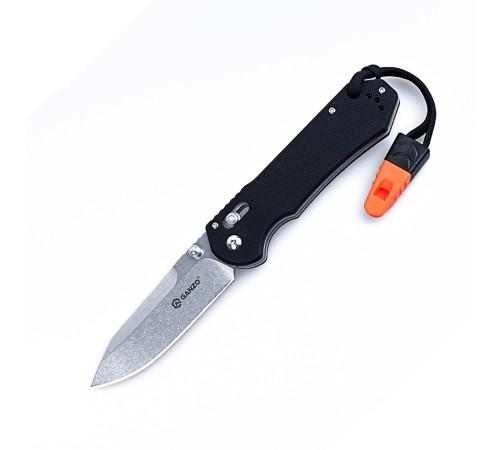 Нож Ganzo G7452-WS черный, G7452-BK-WS