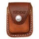 Чехол Zippo для зажигалки, кожа, с металлическим фиксатором на ремень, коричневый, 57х30x75 мм