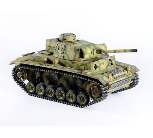 Р/У танк Taigen 1/16 Panzerkampfwagen III (Германия) дым, свет V3 2.4G RTR камуфляж