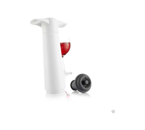 Вакуумный насос для вина Vacu Vin Wine Saver White + пробка