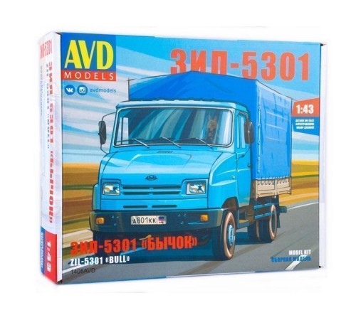 Сборная модель AVD ЗИЛ-5301 Бычок, 1/43