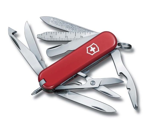 Нож-брелок VICTORINOX Mini Champ, 58 мм, 17 функций, красный