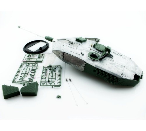 Металлическая башня для танка Leopard 2A6 c BB-пушкой и вращением на 360°, неокрашеная