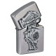 Зажигалка ZIPPO Dead Mans Hand с покрытием Street Chrome, латунь/сталь, серебристая, 38x13x57 мм