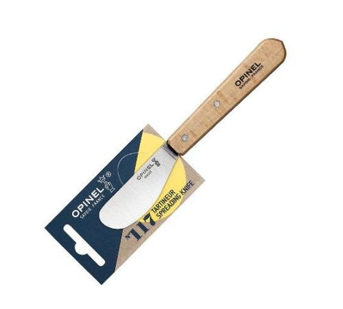 Нож для масла Opinel №117, деревянная рукоять, блистер, нержавеющая сталь, 001933