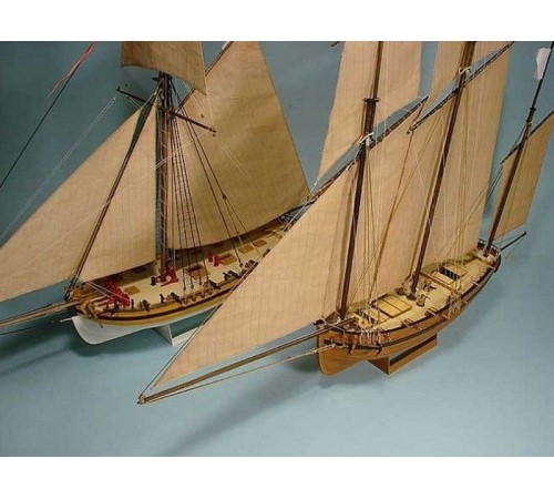 Сборная картонная модель Shipyard люгер Le Coureur (№51), 1/96