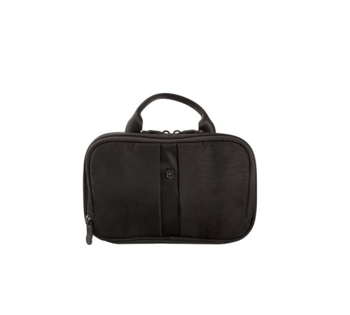 Несессер VICTORINOX Slimline Toiletry Kit, 2 отделения, чёрный, нейлон 800D, 25x6x15 см, 2 л
