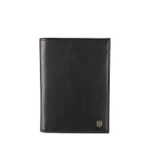 Обложка для паспорта VICTORINOX Altius Edge Leibnitz с защитой RFID, чёрная, кожа наппа, 11x2x15 см