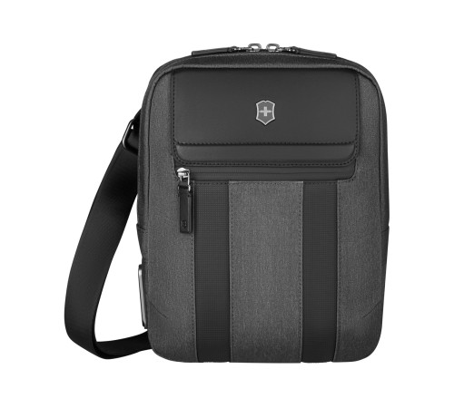 Сумка через плечо VICTORINOX Architecture Urban 2 Crossbody Bag,серый, полиэстер/кожа, 9x22x28 см,6л