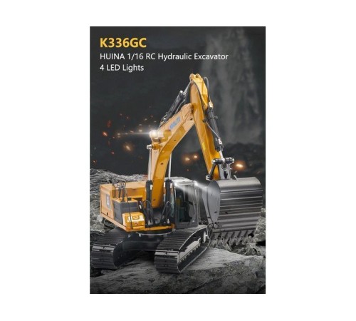 Радиоуправляемый экскаватор с гидравлической системой HUI NA TOYS 2.4G 22CH 1/16 RTR