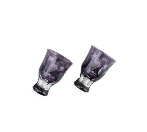 Набор рюмок TAJIMA GLASS Виноград 80мл, фиолетовый, 2 шт