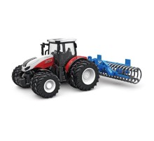 Р/У фермерский трактор Korody с сеноподборщиком, двойные колеса 1/24 2.4G 6CH RTR