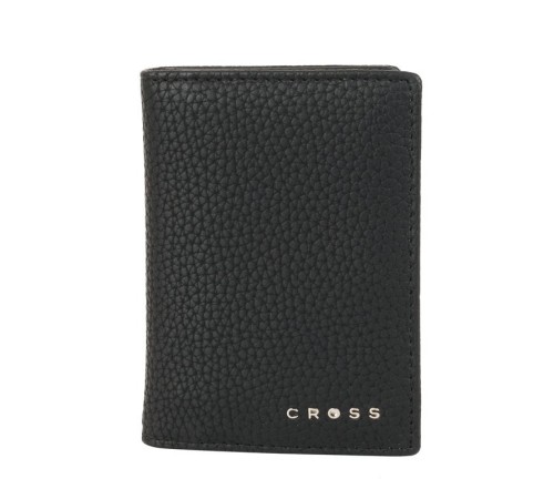 Визитница Cross Nueva Management Black, кожа наппа, фактурная, чёрный, 10,5 х 7,5 х 2 см