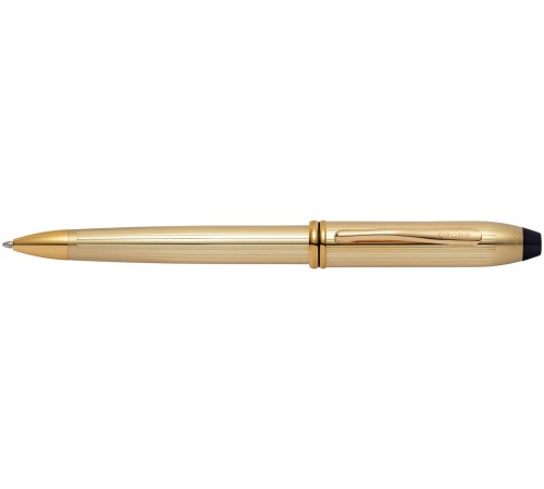 Шариковая ручка Cross Townsend. Цвет - золотистый.