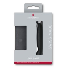 Набор VICTORINOX Swiss Classic: складной нож для овощей и разделочная доска, чёрная рукоять