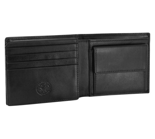 Портмоне WENGER Alphubel, черный, кожа наппа, 12×2×9,5 см