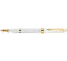 Перьевая ручка Cross Bailey Light Polished White Resin and Gold Tone, перо F