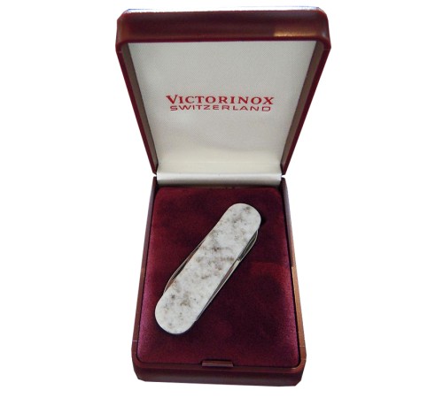 Нож-брелок VICTORINOX Bethel White, коллекционный, 58 мм, 4 функции, рукоять из натурального камня