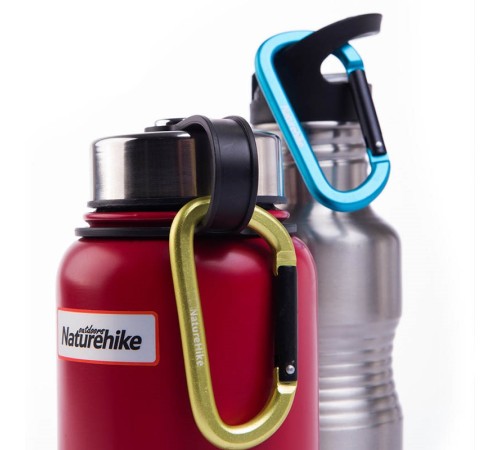 Карабин многофункциональный Naturehike NH15A001-H D-Type 8cm голубой