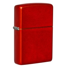 Зажигалка ZIPPO Classic с покрытием Metallic Red, латунь/сталь, красная, матовая, 38x13x57 мм