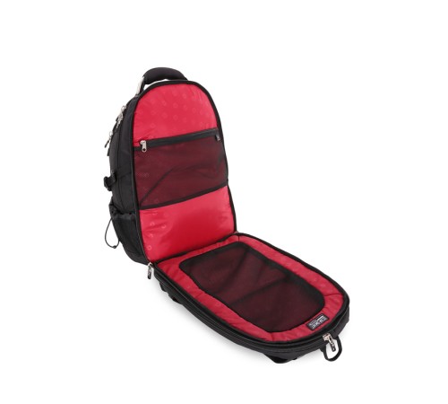 Рюкзак WENGER, 15”, чёрный/красный, полиэстер 900D/М2 добби, 34x23x48 см, 38 л