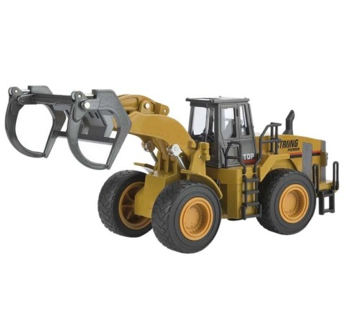 Металлический фронтальный погрузчик бревен HUI NA TOYS 1/40