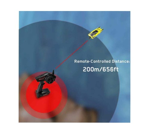 Радиоуправляемый катамаран Volantex RC ATOMIC 700 желтый Brushless 2.4G LiPo RTR