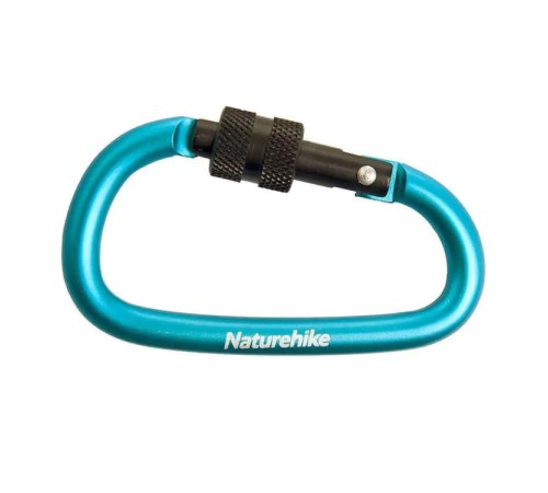 Карабин многофункциональный с муфтой Naturehike NH15A005-H D-Type 6cm голубой