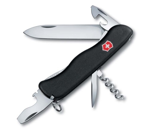 Нож перочинный VICTORINOX Picknicker, 111 мм, 11 функций, с фиксатором лезвия, чёрный
