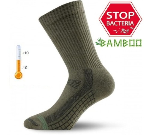 Носки Lasting TSR 620, bamboo+polypropylene, темно-зеленый, размер S , TSR620-S