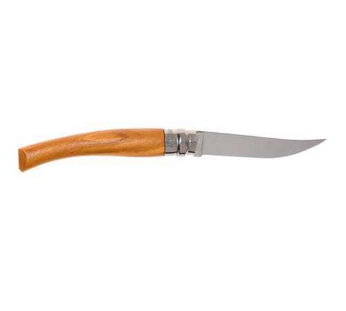 Нож филейный Opinel №8, нержавеющая сталь, рукоять оливковое дерево, 001144
