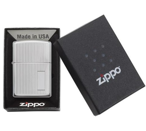 Зажигалка ZIPPO Classic с покрытием High Polish Chrome, латунь/сталь, серебристая, 38x13x57 мм