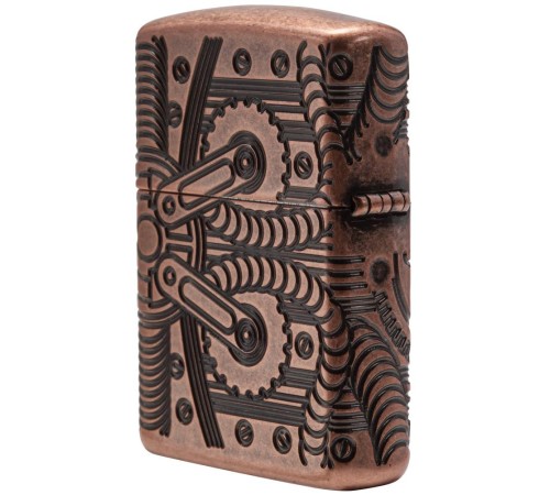 Зажигалка ZIPPO Armor™ с покрытием Antique Copper™, латунь/сталь, медная, матовая, 38x13x57 мм