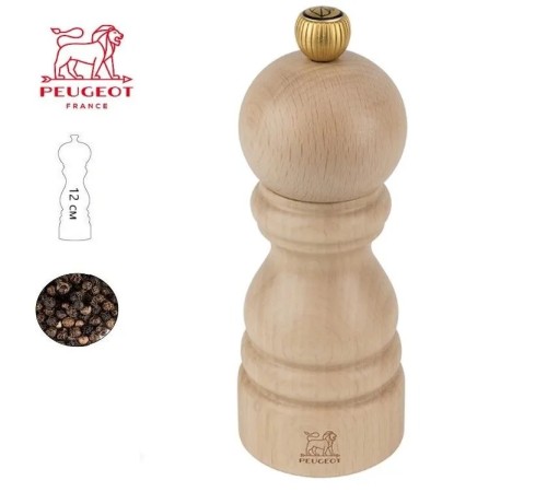 Мельница механическая для перца Peugeot Paris Natural, 12 см