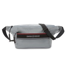 Сумка на пояс SWISSGEAR, светло-серая, полиэстер с плетением рип-стоп, 38 x 5 x 15 см