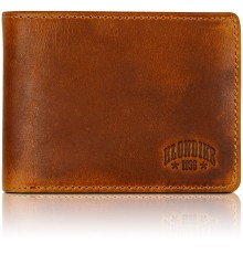 Бумажник KLONDIKE DIGGER «Angus», натуральная кожа в коньячном цвете, 12 х 9 x 2,5 см