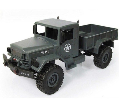 Радиоуправляемая машина WPL B-16R военный грузовик (серый) 6WD 2.4G 1/16 RTR
