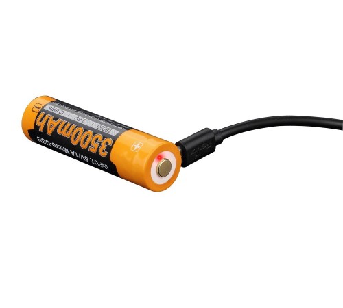 Аккумулятор 18650 Fenix 3500U mAh с разъемом для USB, ARB-L18-3500U
