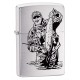 Зажигалка ZIPPO Рыбак, с покрытием Brushed Chrome, латунь/сталь, серебристая, матовая, 38x13x57 мм