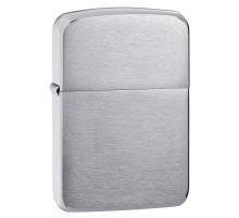 Зажигалка ZIPPO 1941 Replica™ с покрытием Brushed Chrome, латунь/сталь, серебристая, 38x13x56 мм